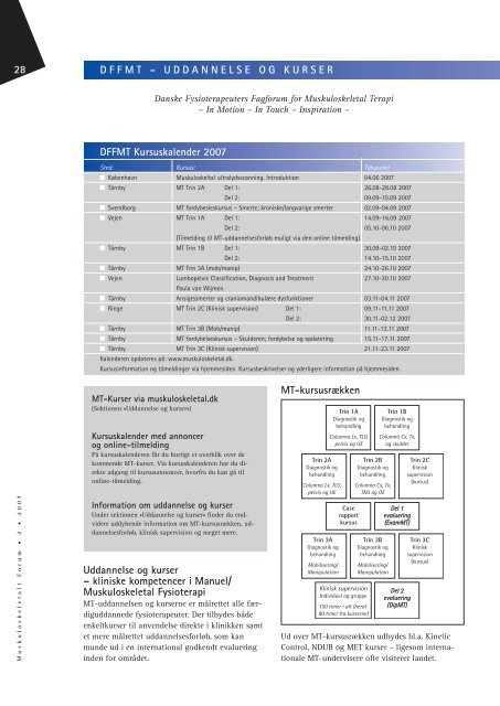 Muskuloskeletalt Forum - 2/2007 (pdf) - Fagforum for ...