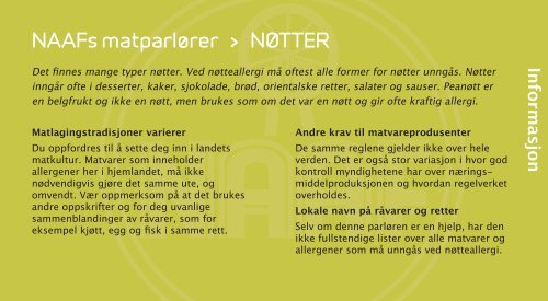 matparlÃƒÂ¸rer > NÃƒÂ˜TTER - Norges Astma- og Allergiforbund