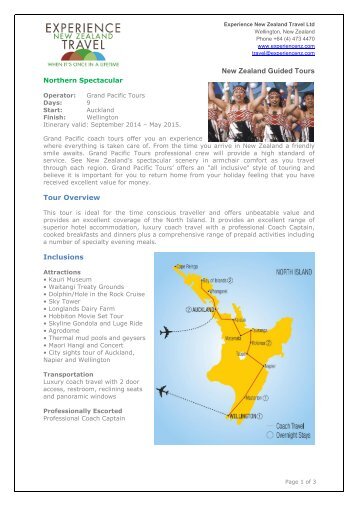 Grand Pacific Tours Northern Spectacular.pdf - Experience New ...