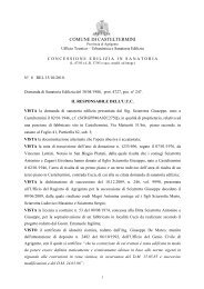 concessione edilizia in sanatoria n.8 del 15.10.2010 - Comune di ...
