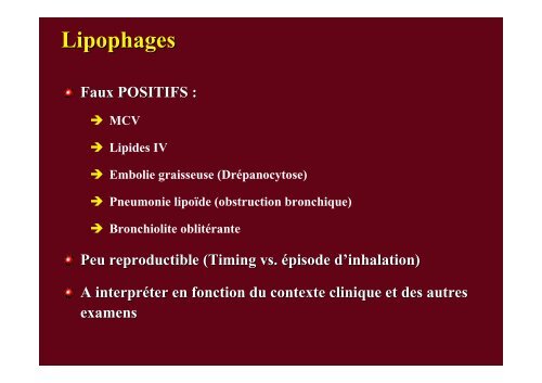 Diagnostic des pathologies d'inhalation - SociÃ©tÃ© pÃ©diatrique de ...