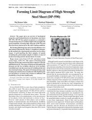 Forming Limit Diagram of High Strength Steel Sheet - MIT Publications