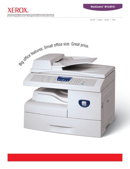 WorkCentre M15/M15i Product Brochure (PDF, 384 KB) - Xerox