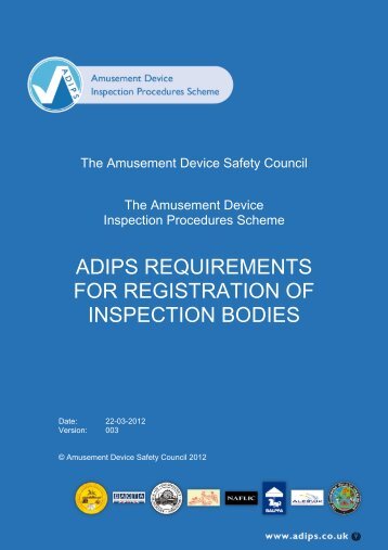 adips requirements for registration of inspection bodies