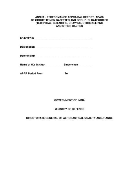 Epar Format Example (apar) of group - The Directorate General of Aeronautical Quality ...