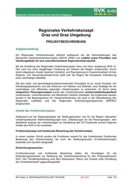 Regionales Verkehrskonzept - Regionalmanagement Graz & Graz ...