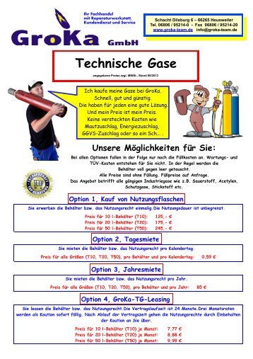 Technische Gase - Groka