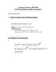 EXTRA examples of big-O notations