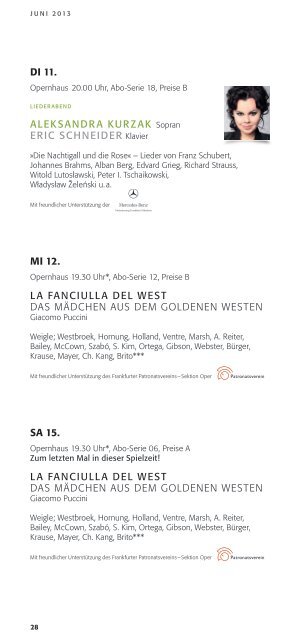 MAI / JUNI / JULI 2013 - Oper Frankfurt