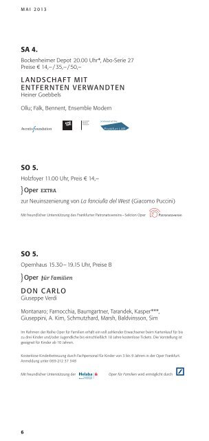 MAI / JUNI / JULI 2013 - Oper Frankfurt