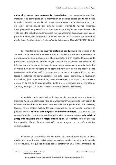 Analfabetismo ElectrÃ³nico - Departamento de Lenguajes y Sistemas ...