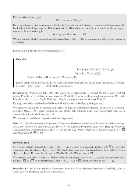 Grundlagen der Logik und Logikprogrammierung