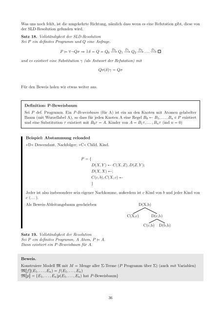 Grundlagen der Logik und Logikprogrammierung