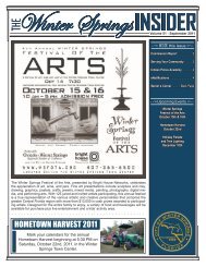 Monthly Newsletter - September 2011 - City of Winter Springs