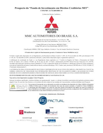 MMC AUTOMOTORES DO BRASIL S.A. - BTG Pactual