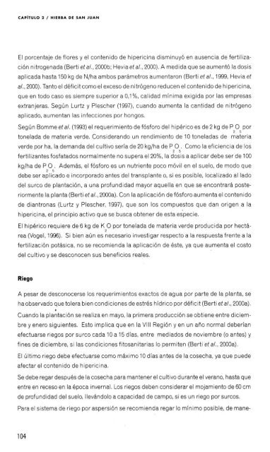 Plantas medicinales y aromÃ¡ticas evaluadas en Chile