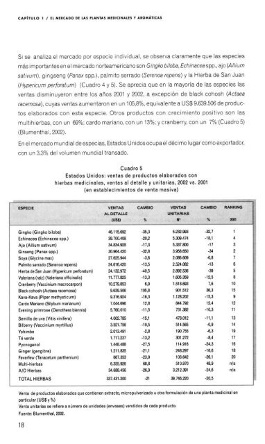 Plantas medicinales y aromÃ¡ticas evaluadas en Chile