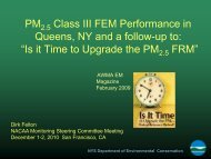 PM2.5 Class III FEM Performance in Queens, NY and a ... - ladco