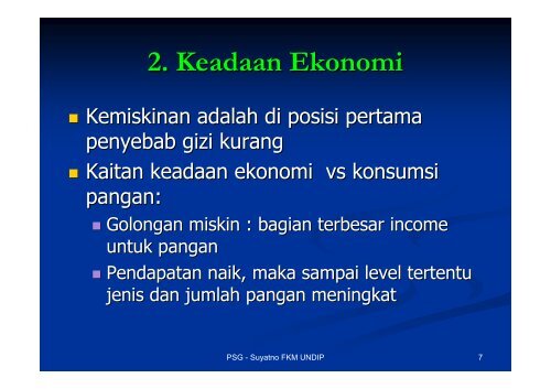 Faktor Ekologi Gizi - Suyatno, Ir., MKes - Undip