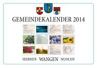 Gemeindekalender 2014 [PDF, 3.00 MB] - Gemeinde Wangen SZ
