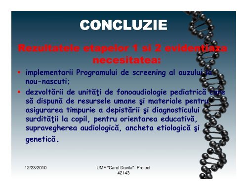 surditatea non-sindromica la copil