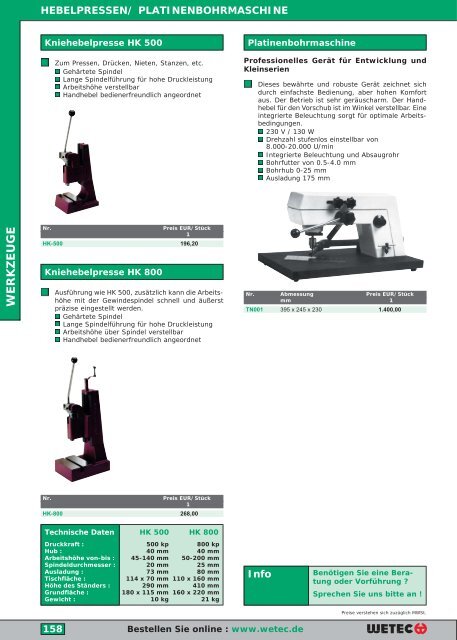 werkzeuge - Wetec