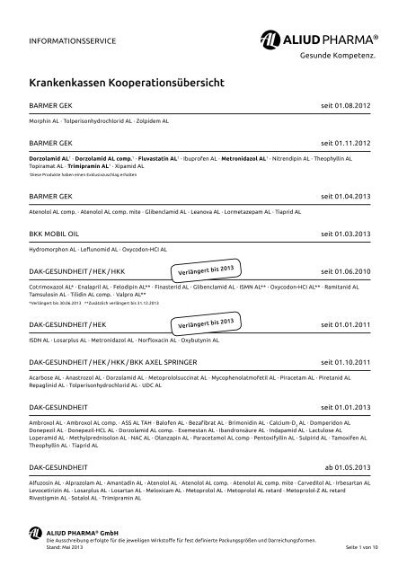 Krankenkassen-Kooperationen (PDF, 1 MB) - Aliud Pharma GmbH ...