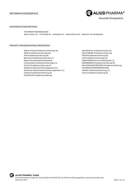 Krankenkassen-Kooperationen (PDF, 1 MB) - Aliud Pharma GmbH ...