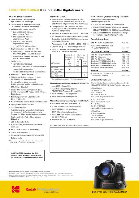 DCS Pro SLR/c Digitalkamera - GM-Foto