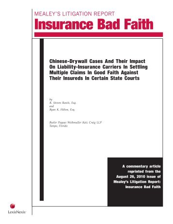 Insurance Bad Faith - Butler Pappas