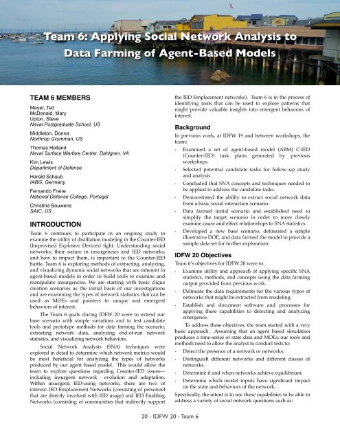 pdf file - SEED Center for Data Farming - Naval Postgraduate School