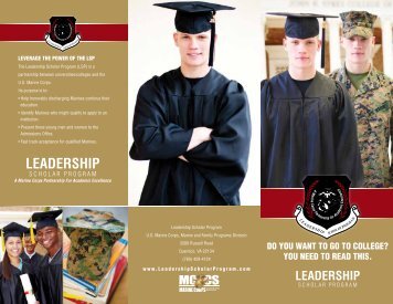 Leadership Scholar Program Marine Brochure