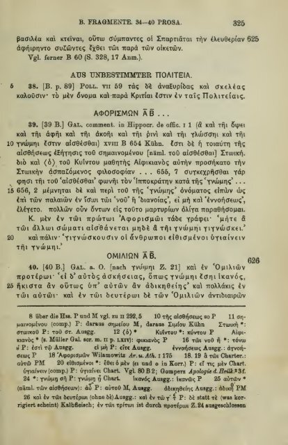 Die Fragmente der Vorsokratiker, griechisch und deutsch