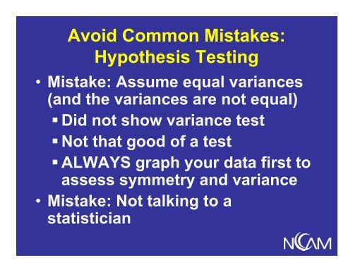 Overview of Hypothesis Testing