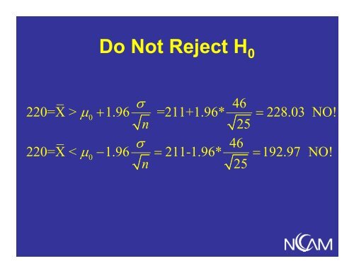 Overview of Hypothesis Testing