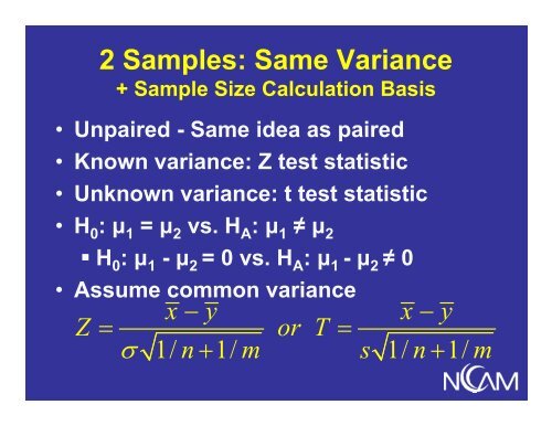 Overview of Hypothesis Testing