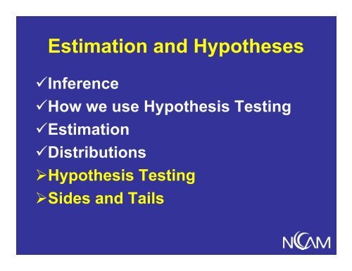 Overview of Hypothesis Testing