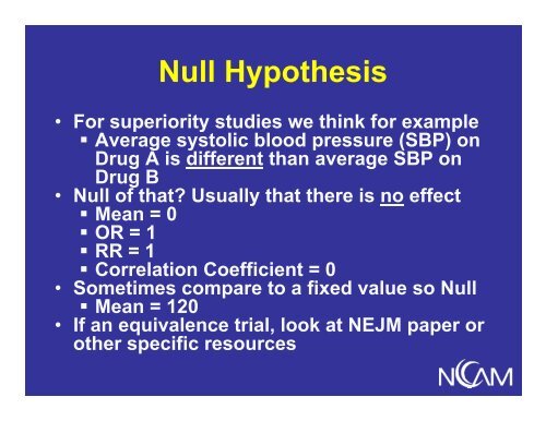 Overview of Hypothesis Testing