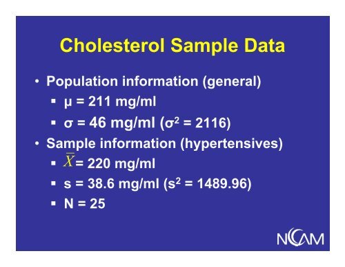 Overview of Hypothesis Testing