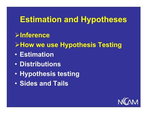 Overview of Hypothesis Testing