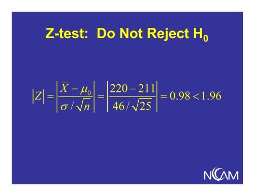 Overview of Hypothesis Testing