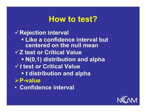 Overview of Hypothesis Testing