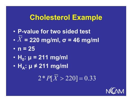 Overview of Hypothesis Testing