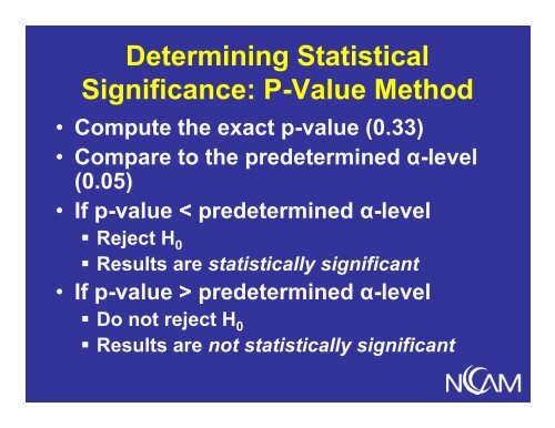 Overview of Hypothesis Testing