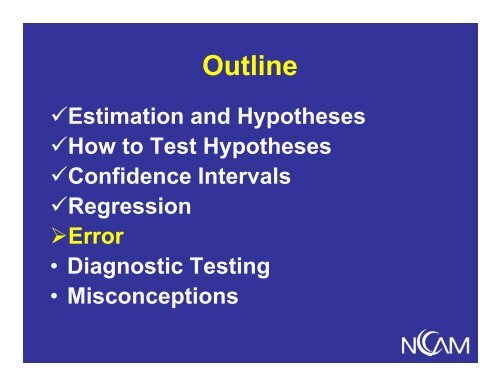 Overview of Hypothesis Testing