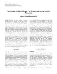 Suppression of Altered Hepatic Foci Development by Curcumin in ...