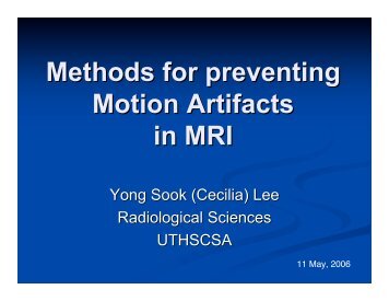 Methods for preventing Motion Artifacts in MRI [pdf]