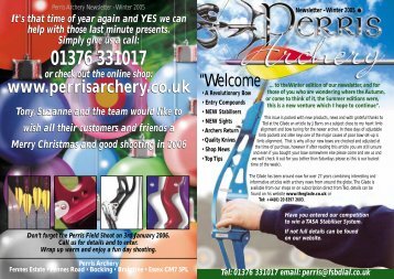 Tel: 01376 331017 email: perris@fsbdial.co.uk - Perris Archery