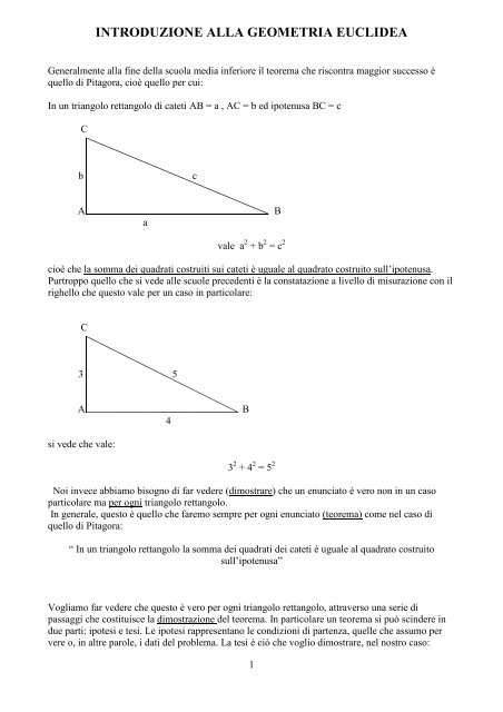 INTRODUZIONE ALLA GEOMETRIA EUCLIDEA - Keynes