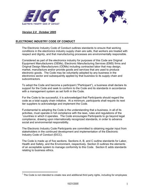 electronic industry citizenship coalition eicc members